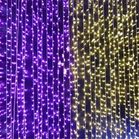 Rideau lumineux LED en PVC transparent 220V IP44 avec télécommande, étanche, éclairage décoratif blanc
