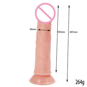 ดิลโด้พีวีซีขนาด8.15นิ้วอวัยวะเพศอวัยวะเพศชายเหมือนจริงกระตุ้นคลิตอริสของผู้หญิงของเล่นเกมทางเพศ - Product Image 2