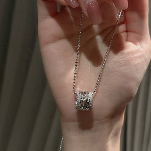 S925 Sterling Silver Korean Niche Crushed <b>Ice</b> Simple Flash Necklace Lu Lu Tong Fashion Collarbone <b>Chain</b> Wholesale - Product Image 1