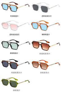 <span class=keywords><strong>Gafas</strong></span> de sol con montura cuadrada grande de doble haz para hombre de Iron Man, que cambian de Color, fotocromático, azul, negro, blanco, dorado, opciones de espejo - Product Image 4