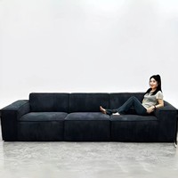 Modulares Würfel-Stoffsofa mit Blockarmlehne für Wohnzimmer, Große Apartments, Modernes Minimalistisches Inneneinrichtungs-Möbelstück