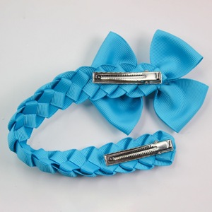 Fascia per capelli con fiocco in tinta unita con treccia fatta a mano <span class=keywords><strong>da</strong></span> ragazza fascia per capelli accessori per capelli - Product Image 5