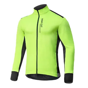 Veste de vélo thermique à manches longues, imperméable et coupe-vent