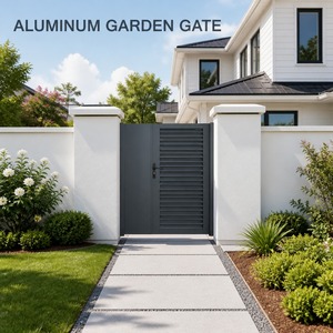 <span class=keywords><strong>Puerta</strong></span> de Jardín de Aluminio Personalizada de 4 pies, Resistente a los Rayos UV, con Doble Hoja Abatible, Estilo Hierro Forjado, <span class=keywords><strong>Puerta</strong></span> de Seguridad de Lujo para Entrada de Villa - Product Image 3