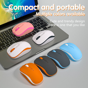Compact Wireless Mouse <b>Mini</b> Optical 3 Buttons Battery Powered For <b>Laptop</b> Desktop Office Use Multiple Colors Available - Product Image 1