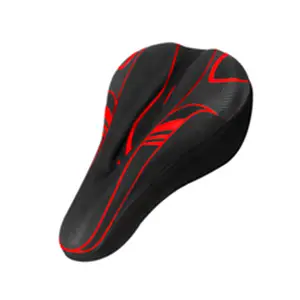 Ergonomic Bike Saddle Bicycle 4 Seat Cover with Shockproof Spring and Punching Foam System Cycling MTB Saddle Cushion Pad