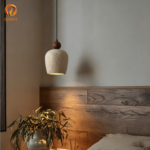 Pendentif minimaliste en pierre de <span class=keywords><strong>travertin</strong></span> jaune et blanc pour appartement moderne, <span class=keywords><strong>salon</strong></span>, couloir, bar, lampes suspendues réglables - Product Image 4