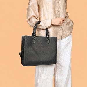 Bolso Tote Casual de Cuero PU Beige para Mujer, con Dos Asas, Correa para el Hombro, Cierre de Cremallera, Gran Capacidad para Viajes Diarios - Product Image 5