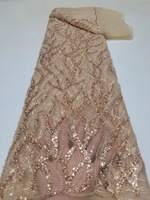 LS068 Meilleure vente de tissu européen américain vert 3d avec perles et paillettes pour robe de mariée robe de soirée