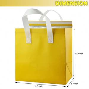 Customized Laminated Solid Color Non-Woven Insulation Bag Portable Thermal Lunch Cooler Bag Eco Custom Cooler Mini Bag - Product Image 2