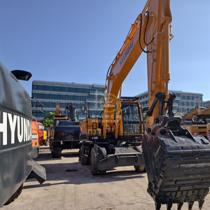 Excavadora de Ruedas Usada HYUNDAI 210W con Motor Cummins con Certificación CE EPA, Excavadora HYUNDAI Usada 210W-9 210-9, Excavadora para Movimiento de Tierras - Product Image 2
