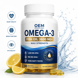 Capsule di Olio di Pesce Omega <span class=keywords><strong>3</strong></span> ad Alta Potenza, Integratore EPA DHA per Supporto Nutrizionale Quotidiano - Product Image 1