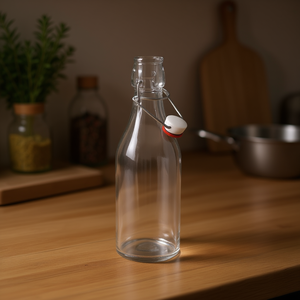 Bottle Swing 12 Pack Storage <b>Container</b> <b>Glass</b> Jar With Metal Clamp Closure For Kitchen Use - Product Image 3