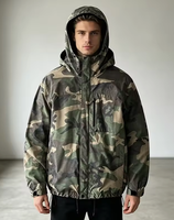 Blouson Bomber Tactique Personnalisé en Toile pour Homme, Camouflage Formel Brodé, Sweat à Capuche Printemps, Manteau Streetwear avec Logo Frontal
