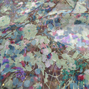 Tissu métallique en soie pour femmes <span class=keywords><strong>Voile</strong></span> de chemise Grande matière Sentiment doux et élégant Style Nice Small Floral Design - Product Image 2