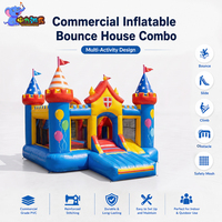 Château gonflable à thème de fête avec toboggan, château gonflable coloré pour enfants, location pour événements d'anniversaire