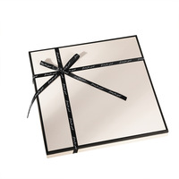 Boîte d'emballage rectangulaire à nœud, nouvelle, en matériaux recyclés, finition mate, simple, avec couverture supérieure et inférieure, pour chemise à manches courtes et foulard, personnalisable gratuitement