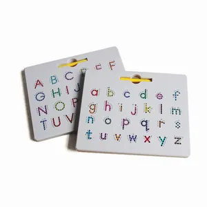 זרוק חינם ABS אותיות תרגול לוח דו צדדי האלפבית התחקות כלי למידה לכתוב ABC חינוכיים צעצוע