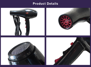Sèche-cheveux professionnel de salon 2200W Puissance ionique <span class=keywords><strong>Brosse</strong></span> sèche-cheveux Lisseur Peigne Fer à friser Haute vitesse Sèche-cheveux - Product Image 4
