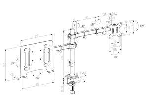 Có thể điều chỉnh 13-32 inch LCD Monitor cánh tay màn hình đứng LCD bàn gắn kết với máy tính xách tay đứng - Product Image 6