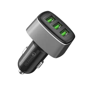 for iphone 12 mobile phone accessories, 54w 5v 3a 9v 2a 12v 1.5a 3 usb qc3.0 car charger