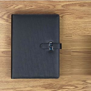 Notebook A6 Loose-<b>leaf</b> Book 35326 Memo Book 6-hole with Buckle PU Leather <b>Paper</b> Cover Corporate Office Memo Notebook - Product Image 2