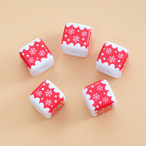 Stampa acrilica Xmas Santa pan di zenzero vernice quadrata di natale <span class=keywords><strong>perline</strong></span> per artigianato natale - Product Image 6