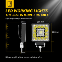 Feux antibrouillard LED DXZ 4 pouces 12V-24V 41LED carrés certifiés CE ROHS 16W Nouveaux avec garantie d'un an pour la rénovation/amélioration des voitures, bateaux, tracteurs