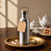 Botol Air Olahraga Stainless Steel Tanpa Isolasi Bamboo 501-600ml Bebas BPA Buatan Cina