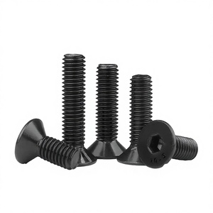 Kohlenstoffstahl Schwarz Oxidierte Senkkopf-Innensechskantschraube Hohe Härte Inbusschraube M3-M12 für Formenbau Industriemaschinen - Product Image 1