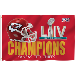 Haute qualité 3x5ft pour équipe de Football <span class=keywords><strong>NFL</strong></span> conception personnalisée bannière Kansas City Chiefs drapeaux 100% Polyester Stock toutes les équipes - Product Image 1