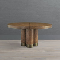 Meubles d'intérieur de luxe, table ronde de salle à manger en bois massif fabriquée à la main