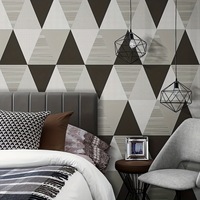 Papier peint géométrique triangulaire de luxe à coller, texture marbre brun doré, murale pour télévision, salon, décoration intérieure
