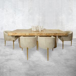 Mesa de Comedor de Madera de Diseño Moderno y Sencillo, Chapa de Madera, Muebles Nuevos y Elegantes para Eventos, para Comedor de Hotel, Muebles para el Hogar - Product Image 4