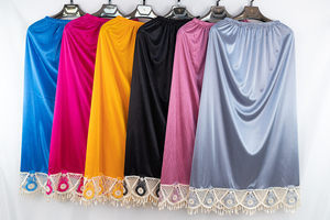 Jupe africaine pour femmes MC1619, taille haute élastique, jupe ample en dentelle bicolore, <span class=keywords><strong>abaya</strong></span>, robes musulmanes pour la <span class=keywords><strong>France</strong></span> - Product Image 6