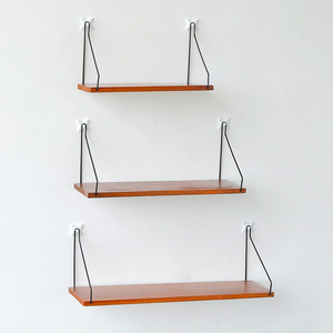Art Wooden <b>Wall</b> <b>Mounted</b> <b>Shelf</b> Rectangle Single Layer No Drilling Required Home Decor Bookshelf - Product Image 3