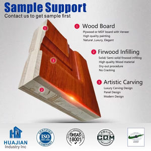 Nouvelle conception moderne, porte principale de villa en bois massif, isolation acoustique, designs imperméables, décoration intérieure, porte de chambre en bois - Product Image 5