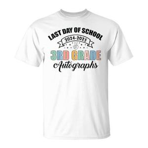 Ultimo giorno di scuola 2024 2025 T-shirt per bambini di terza elementare, unisex, a maniche corte, girocollo, stampata per bambini - Product Image 4