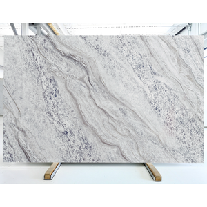 Fabricante profesional Premium 3D Impreso Moderno Gris Mármol Aspecto Acrílico Superficie sólida Encimera Almacén Vanity Top HIC - Product Image 1