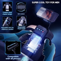 Masturbateur masculin automatique chauffant avec 10 modes de poussée et 10 modes de vibration, dispositif télescopique à aspiration mains libres avec manchon en silicone