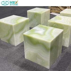 Hzx tự nhiên mờ màu xanh lá cây <span class=keywords><strong>Onyx</strong></span> slab cho sang trọng Countertop Backlit tường sảnh khách sạn trang trí nội thất cao cấp chất lượng đá gạch - Product Image 2