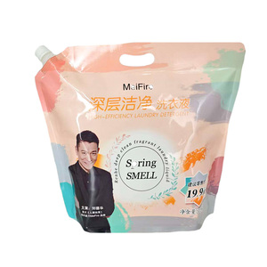 Custom 3600ml Matte PE <b>Plastic</b> <b>Bag</b> Portable Spout Pouch Stand up with Reclosable Nozzle for Detergent Liquid Bath Cream - Product Image 5