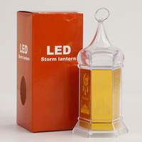 Lanterne LED en plastique à lumière chaude pour le Ramadan, décoration Eid Mubarak, vente en gros pour les temples et palais religieux du Moyen-Orient