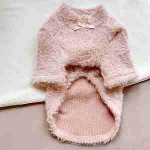 Pyjama doux et confortable pour chien avec nœud, combinaison moelleuse pour animaux de compagnie, pour petits chiens, chiots, chats, vêtements de nuit d'hiver - Product Image 4