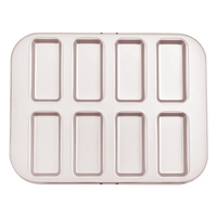 CHEFMADE WK9838 Moule à gâteau rectangulaire antiadhésif 8 cavités style japonais pour financier, idéal pour la cuisson au four
