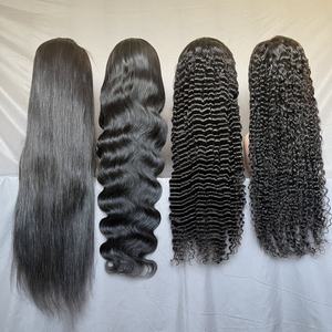 Proveedores de Pelucas con Cierre al por Mayor, Pelucas con Cierre 5x5 de Encaje Transparente en Oferta, Pelucas de Cabello Humano Virgen Crudo con Cutícula Alineada para Mujeres Negras - Product Image 1