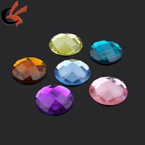 Colores Piedras acrílicas con reverso plano redondo grande - Product Image 1