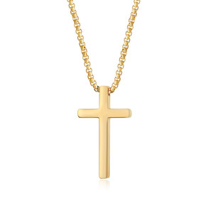 Collar con Colgante <span class=keywords><strong>de</strong></span> <span class=keywords><strong>Cruz</strong></span> Negra <span class=keywords><strong>de</strong></span> Acero Inoxidable para <span class=keywords><strong>Hombre</strong></span>, Estilo Retro, Minimalista, Punk, Cadena con <span class=keywords><strong>Cruz</strong></span>, Joyería Religiosa para <span class=keywords><strong>Hombre</strong></span> - Product Image 1