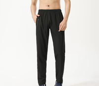 Pantalon de survêtement en nylon élastique personnalisé, séchage rapide, respirant, décontracté, unisexe, pantalon de sport pour homme