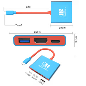 ฮับ USB C หลายพอร์ตสำหรับสวิตช์อะแดปเตอร์ HDMI 2 4K PD100W ความเร็วสูงตัว<span class=keywords><strong>แปลง</strong></span>สำหรับ USB3.0สวิตช์ Mac คอนโซล <span class=keywords><strong>OLED</strong></span> - Product Image 3